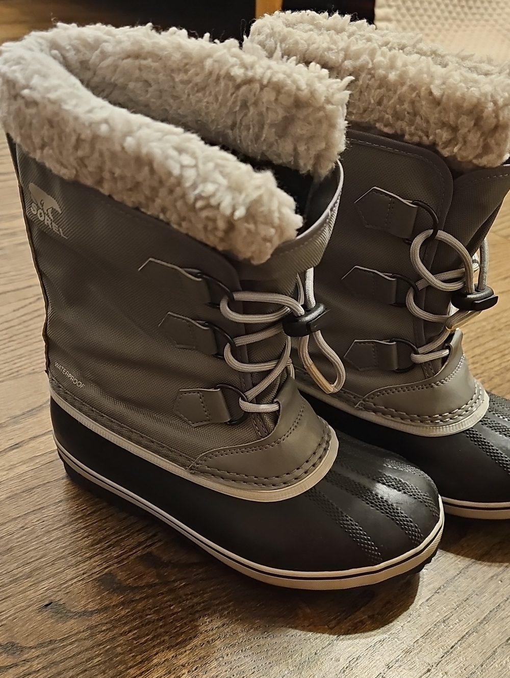 Sorel Yoot Nylon Waterproof Winter Snow Boots – Gray Excellent Condition
